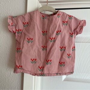 Siaomimi floral ruffle top blouse